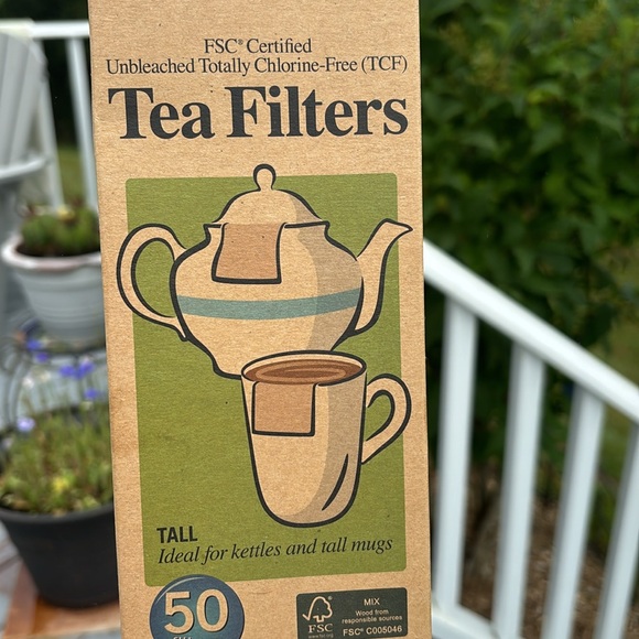 50 Tea Filters Unbleached Chlorine Free (TCF) Size TALL Kettle and Tall Mugs - Picture 2 of 7